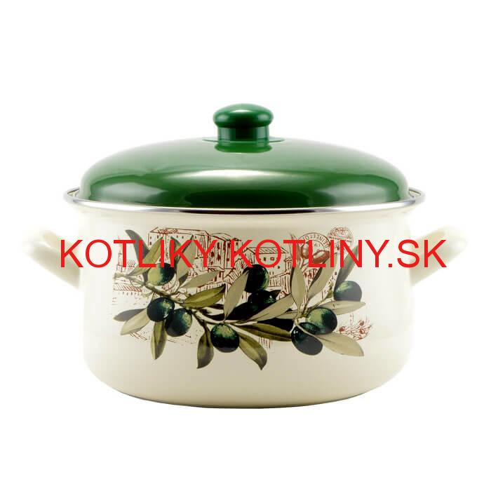 Smaltovaný kastról s pokrievkou 2,4 L OLIVA
