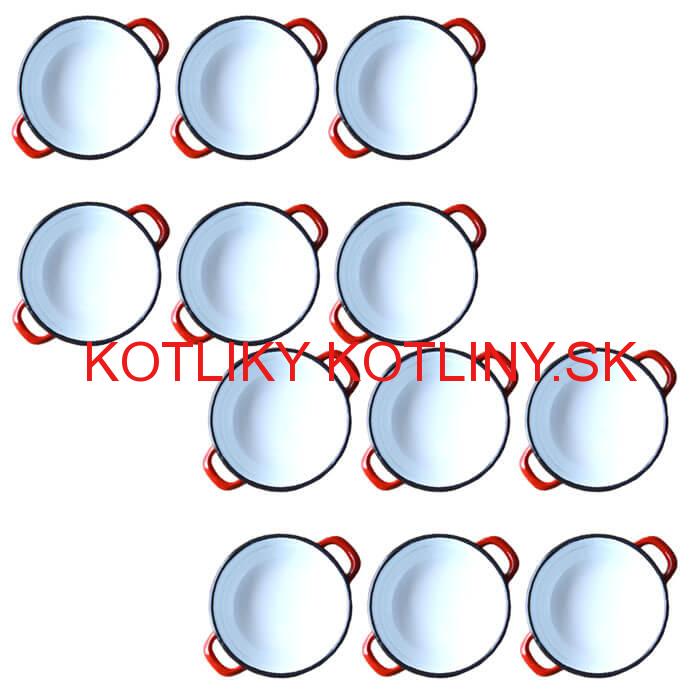 Súprava smaltovaných selských misiek 16 cm 12 ks