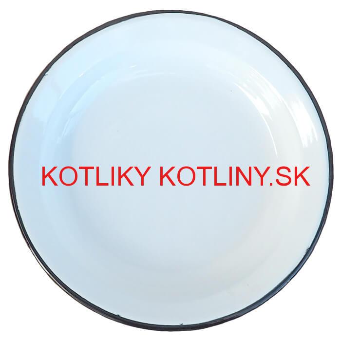 Smaltovaný tanier 28 cm Biely