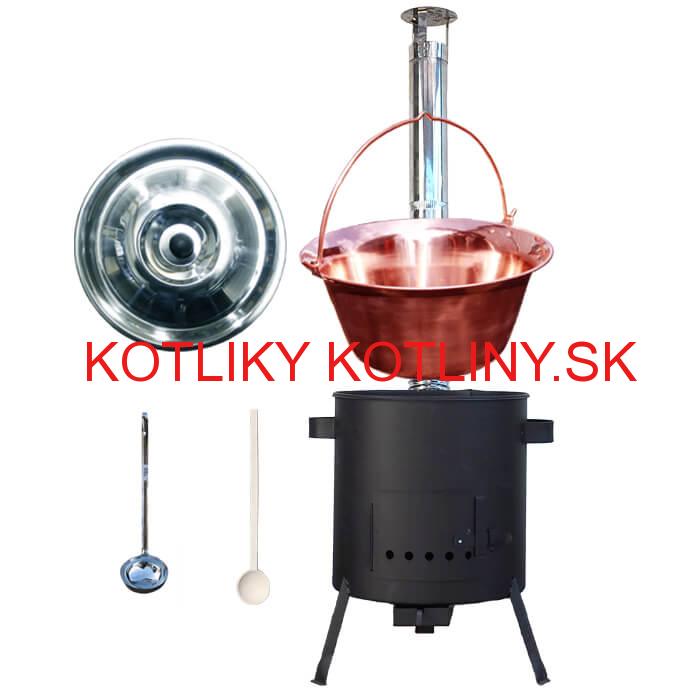 Medený kotlík 20 L (1,2 mm) + žiaruvzdorná kotlina (1 mm) 42 PLUS 600
