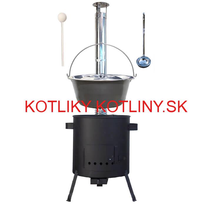 Železný kotlík 20 L (0,75 mm) + žiaruvzdorná kotlina (1 mm) 42 PLUS 600