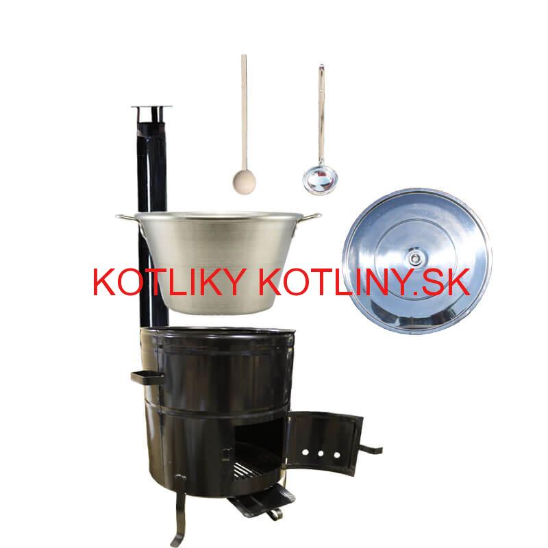 Nerezový kotol 70 L + kovová kotlina 56 cm BIG PARTY