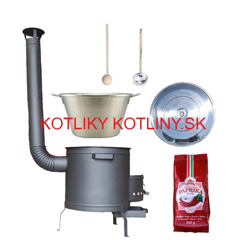 Nerezový kotol 70 L + žiaruvzdorná kotlina 56 cm PLUS 600 + Sladká paprika GURMÁN 250 g BIG PARTY