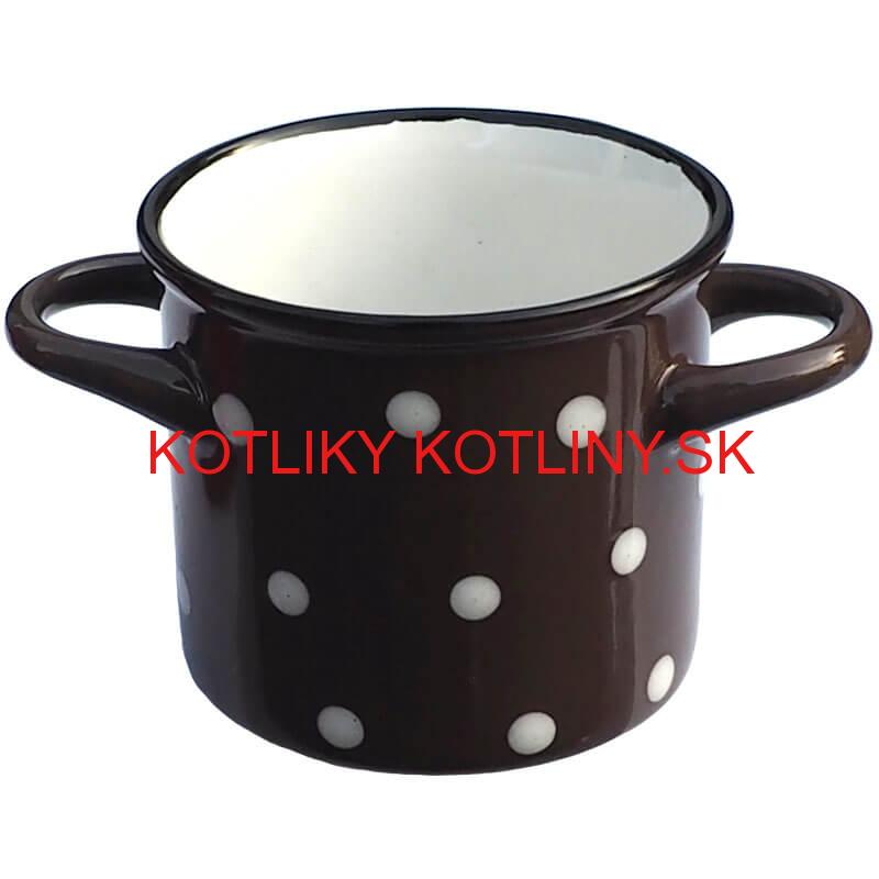 Keramický hrnček na polievku – hnedý DECOR