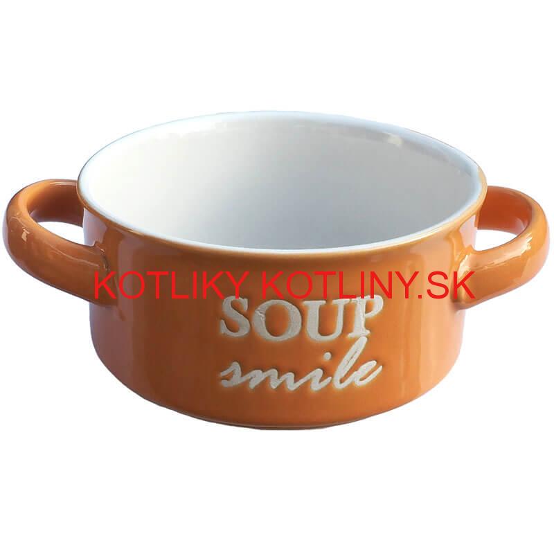 Keramická miska na polievku – oranžová SOUP