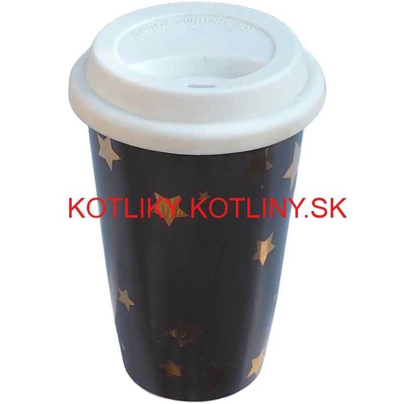 Keramický hrnček s vrchnákom - hnedý VIANOCE