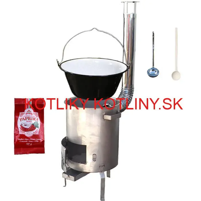 Smaltovaný kotlík 30 L (1,2 mm) + nerezová kotlina (1,5 mm) 45 cm STRONG EXCLUSIVE