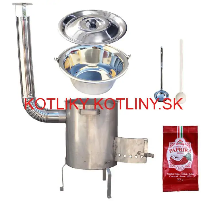 Nerezový kotlík 30 L (1,2 mm) INOX + nerezová kotlina (1,5 mm) 45 cm STRONG EXCLUSIVE