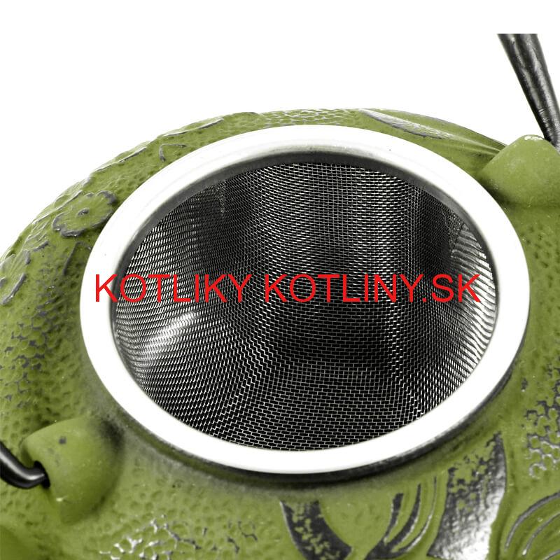 Liatinový čajník 600 ml zelený