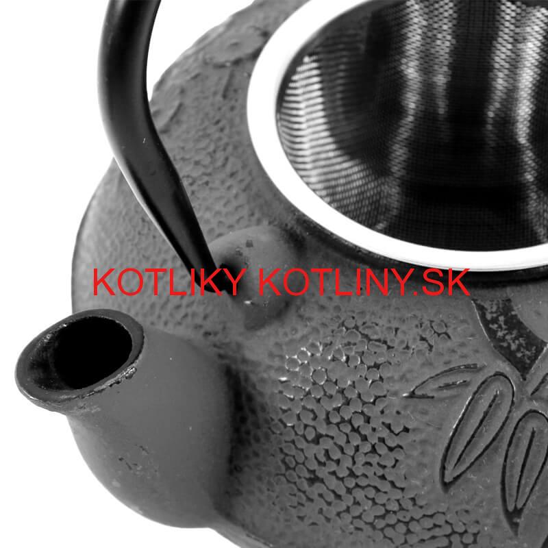 Liatinový čajník 600 ml šedý