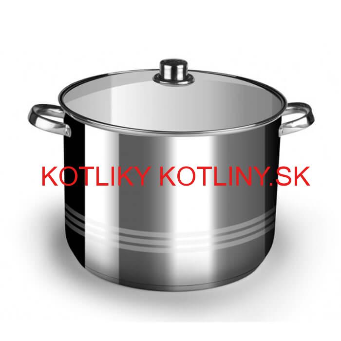Nerezový hrniec 19 L + sklenená pokrievka