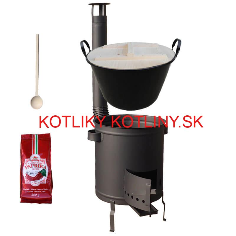 Smaltovaný kotol 80 L + hrubostenná kotlina 60 cm (1,5 mm) STRONG PLUS 600 + sladká paprika 250 g