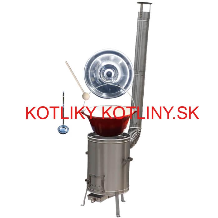 Liatinový kotlík so smaltovanou úpravou 10,8 L + Nerezová kotlina 33 LUX