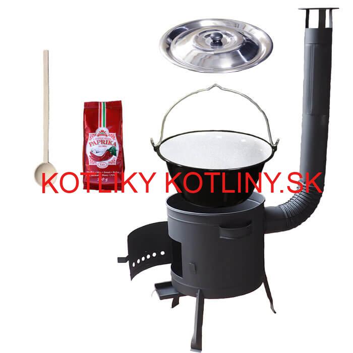 Smaltovaný kotlík 22 L (1,2 mm) + hrubostenná (1,5 mm) žiaruvzdorná kotlina BALKY STRONG 42 PLUS 600