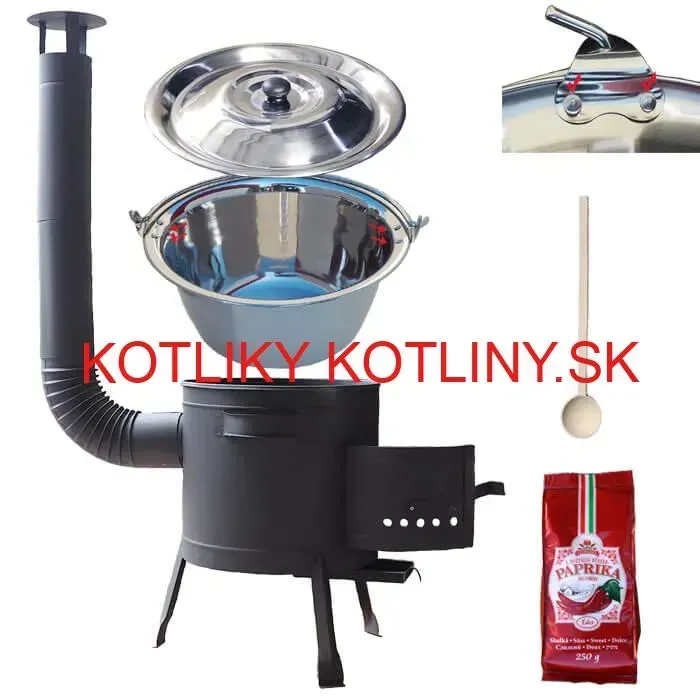 Nerezový kotlík 20 L (1,2 mm) INOX + hrubostenná (1,5 mm) žiaruvzdorná kotlina BALKY STRONG 42 PLUS 600