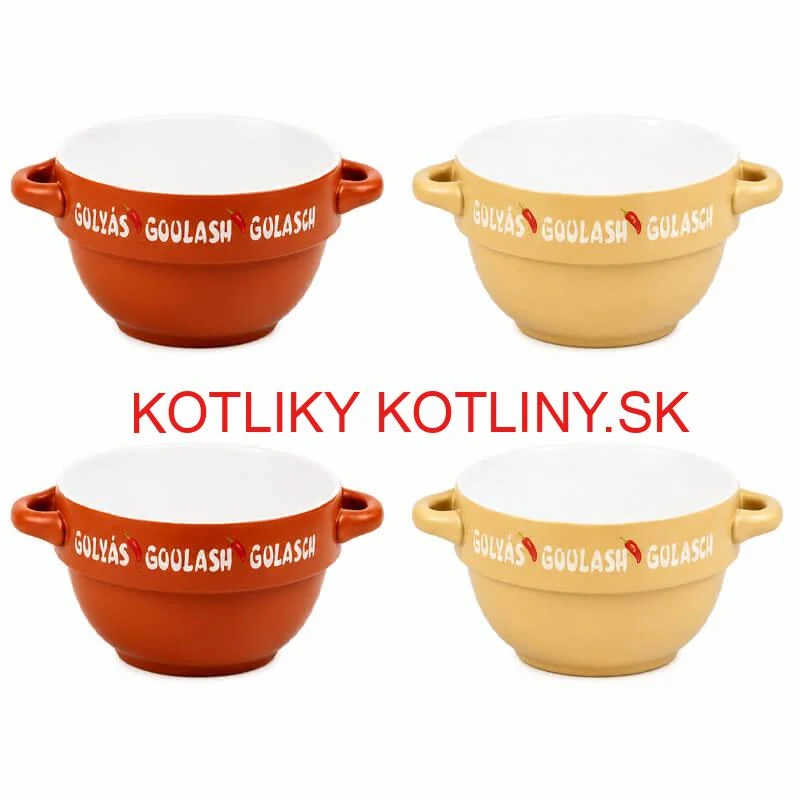 Keramické misky na servírovanie gulášu 0,75 l, 4 ks