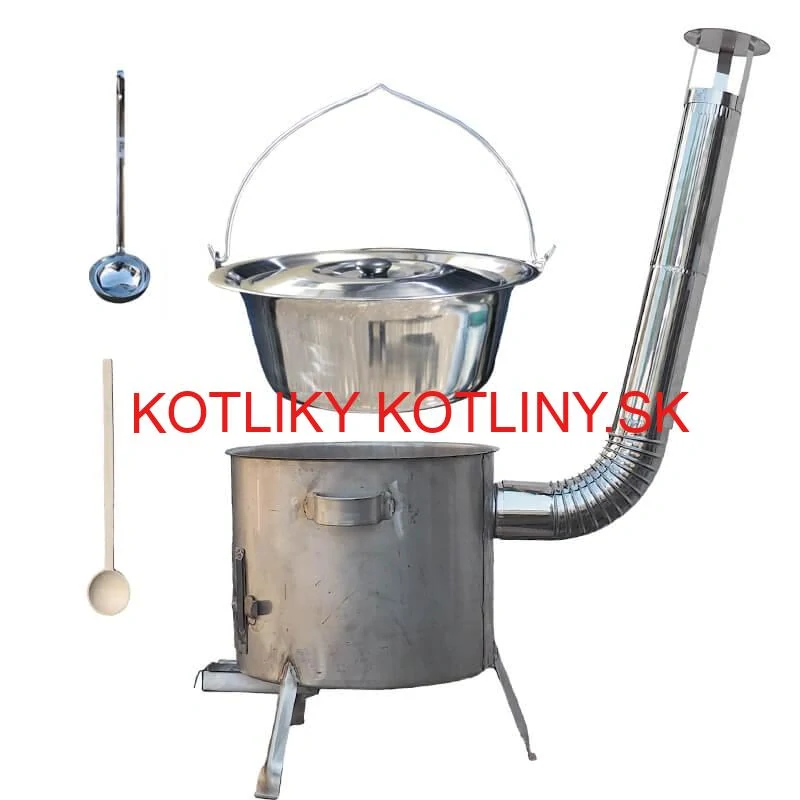 Nerezový kotlík 30 L (1,2 mm) INOX + nerezová kotlina 45 cm (1,5 mm) STRONG CLASSIC
