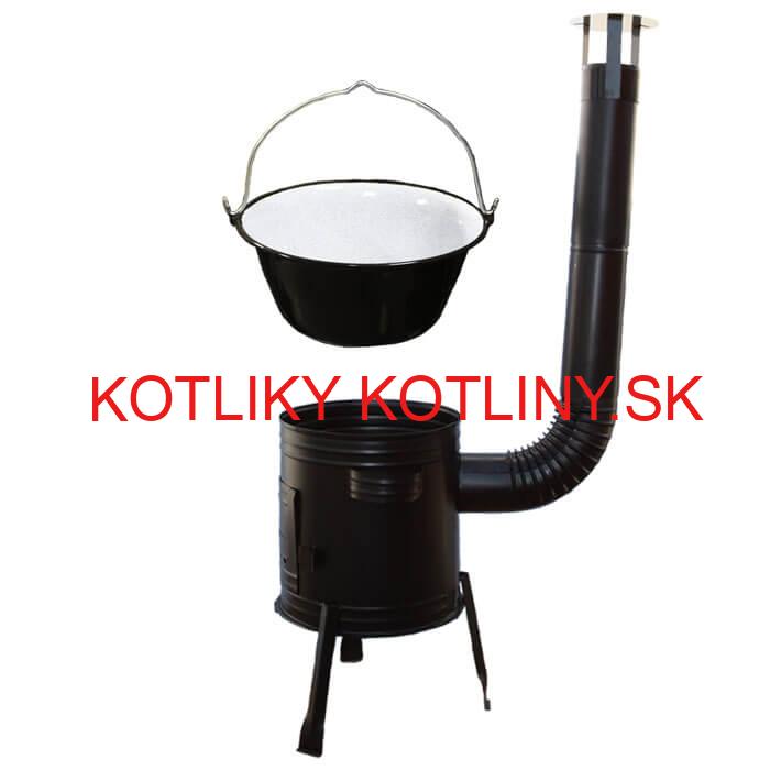 Smaltovaný kotlík 20 L (1,2 mm) + kovová kotlina 42 CLASSIC (KOV) Easy party