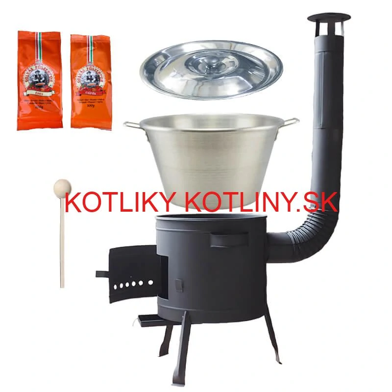 Nerezový kotol 40 L + nízka kotlina 45 PLUS 600 + paprikové korenie na guláš