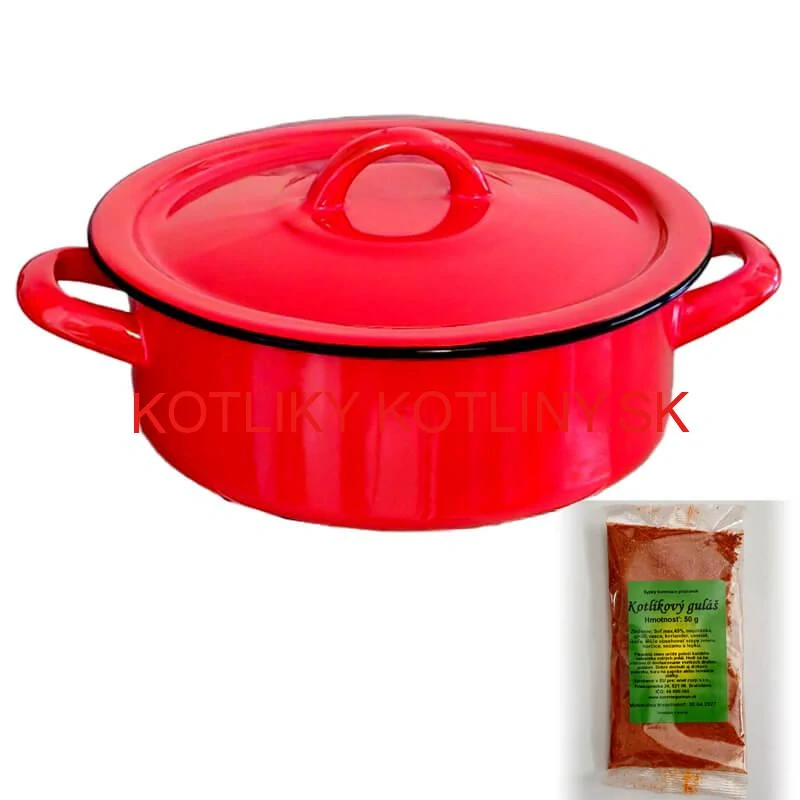 Smaltovaný kastról s pokrievkou COMBI 15 l + korenie na kotlíkový guláš 50 g