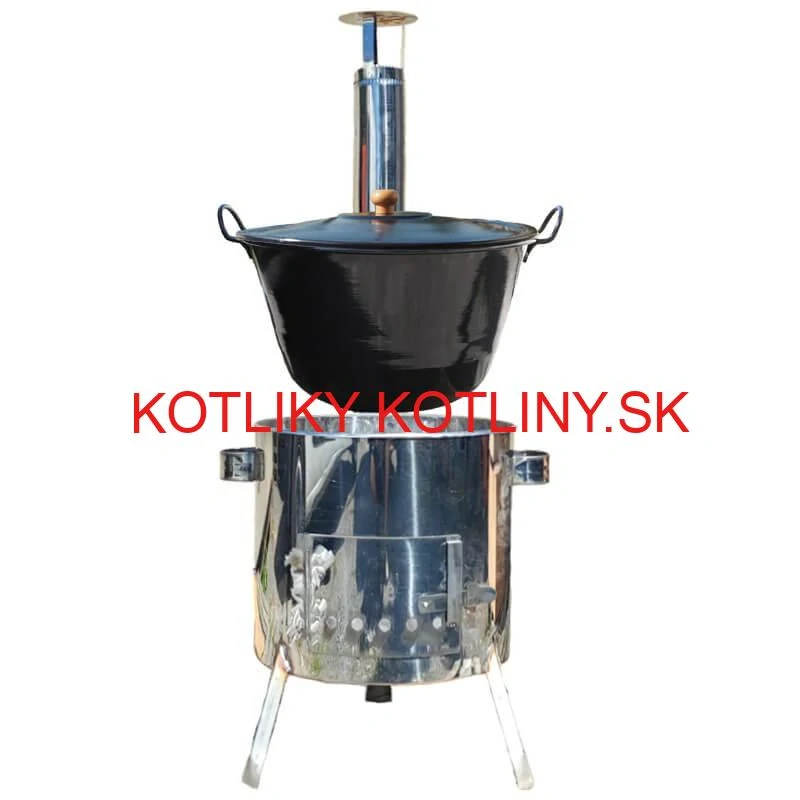Smaltovaný kotol 60 L + nerezová kotlina 53 cm LUSTRO