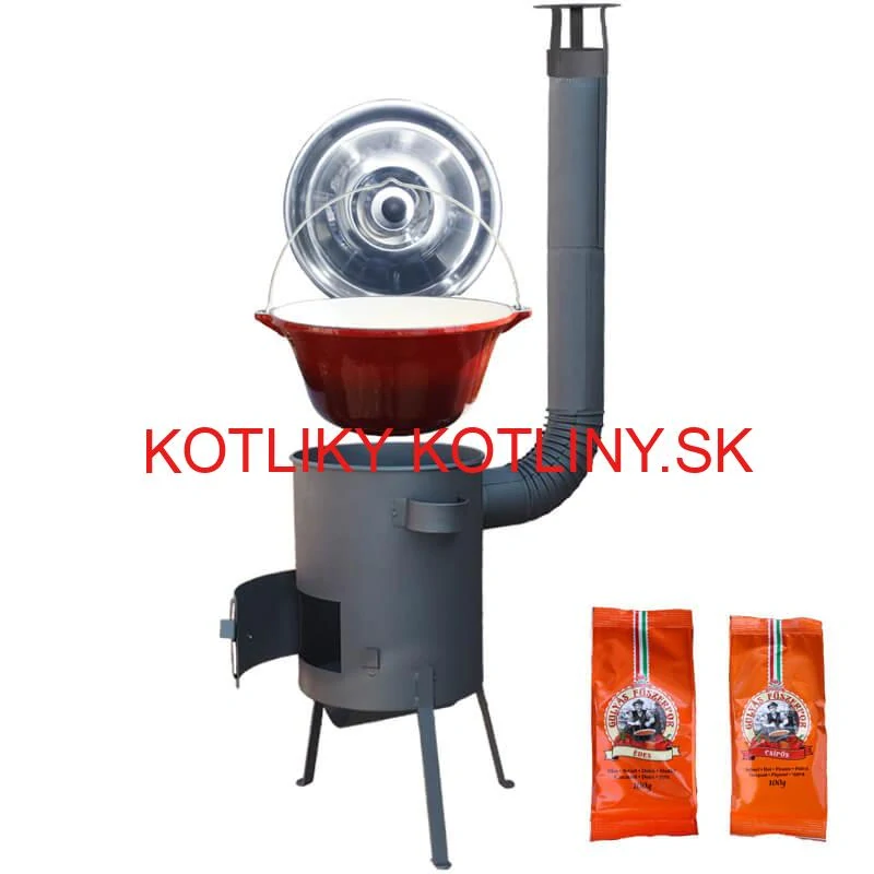 Liatinový kotlík so smaltovanou úpravou 22 L + žiaruvzdorná kotlina 42 PLUS 600 4 MM + paprikové korenie na guláš - MIX 100 g