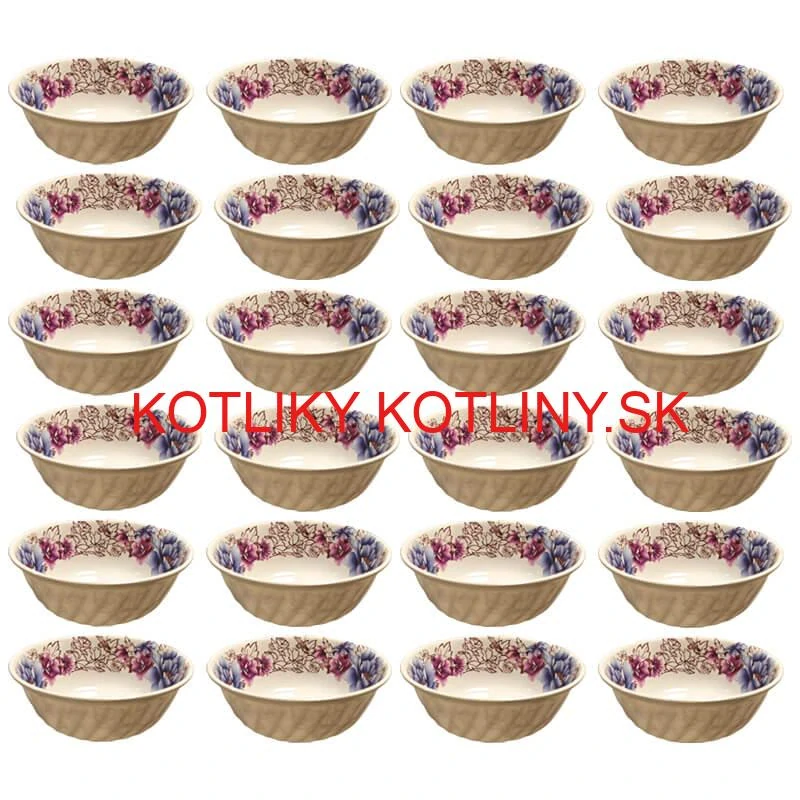Plastová miska s kvetinovým vzorom (750 ml) – teraz v sade 24 kusov!