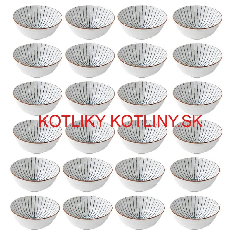 Sada 24 ks veľkých keramických misiek na guláš a polievky, 1 liter