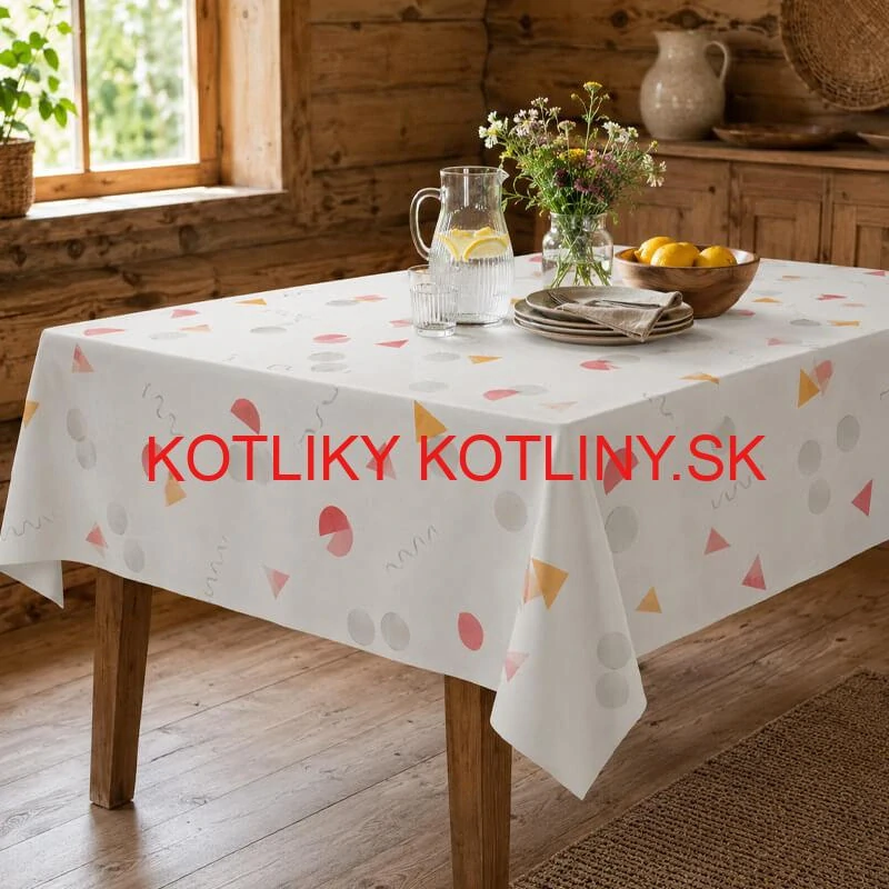 Umývateľný PEVA obrus Veselé tvary 137 × 183 cm
