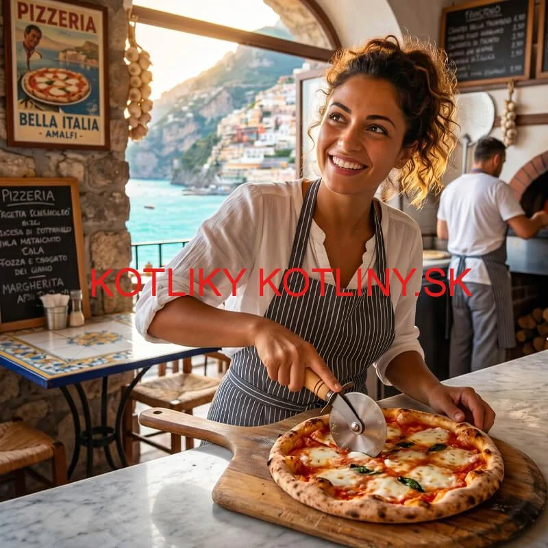 Krájač na pizzu s drevenou rukoväťou 22 cm