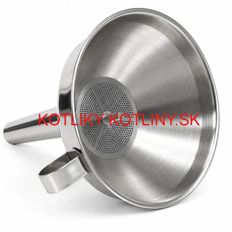 Nerezový lievik so sitkom 11 cm