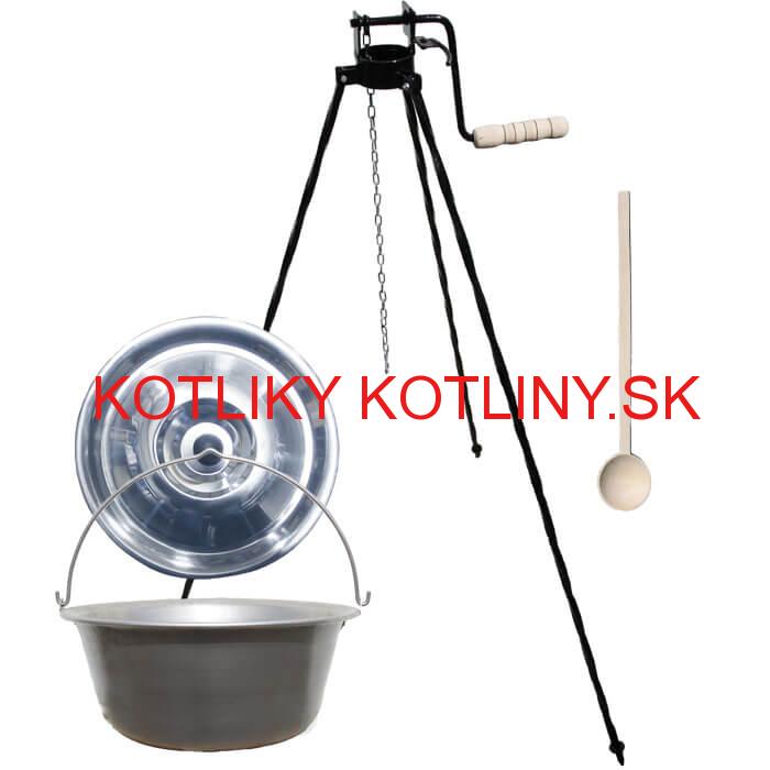 Nerezový kotlík 15 L (1,5 mm) + stojan s kladkou VAR