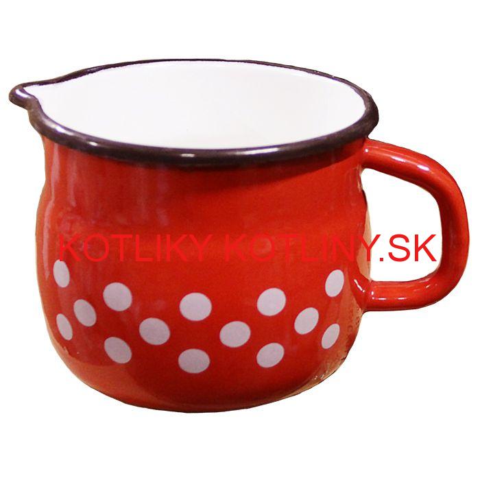 Smaltovaný hrnček s výlevkou 1 L