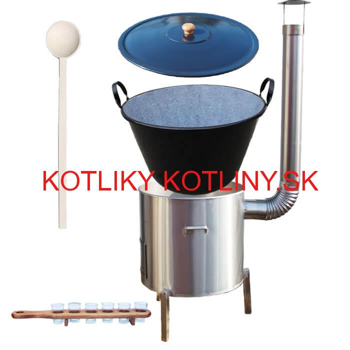 Zabíjačková nerezová súprava 80 L + štamperlíky