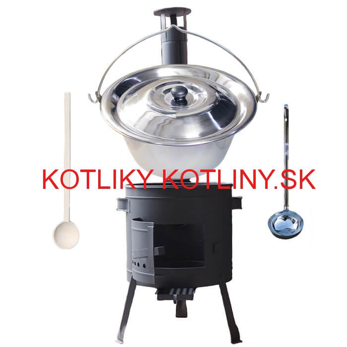 Kotlíkový gulášový set 42 PLUS 600 + nerezový kotlík 20 L (1,2 mm)