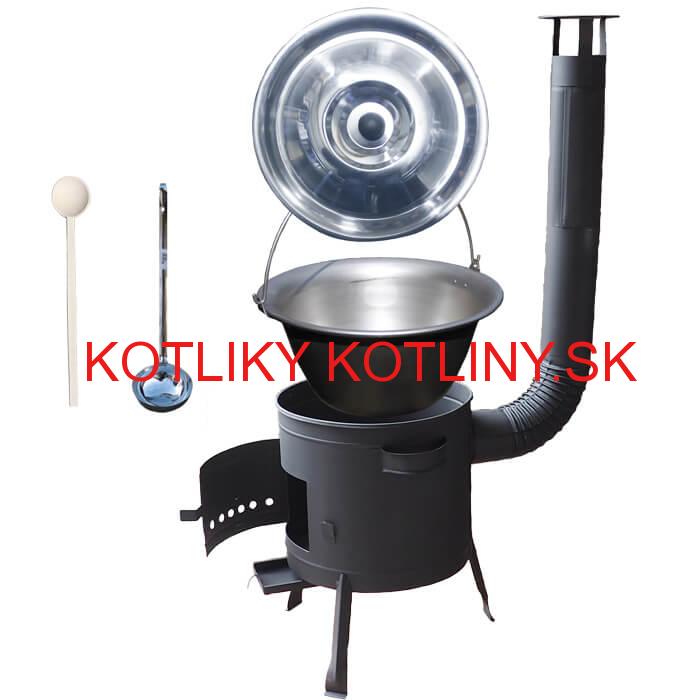 Kotlíkový gulášový set 36 PLUS 600 + nerezový kotlík 15 L (1,5 mm)