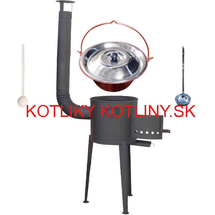 Medený kotlík 30 L (1,2 mm) + vysoká kotlina 45 cm PLUS 600