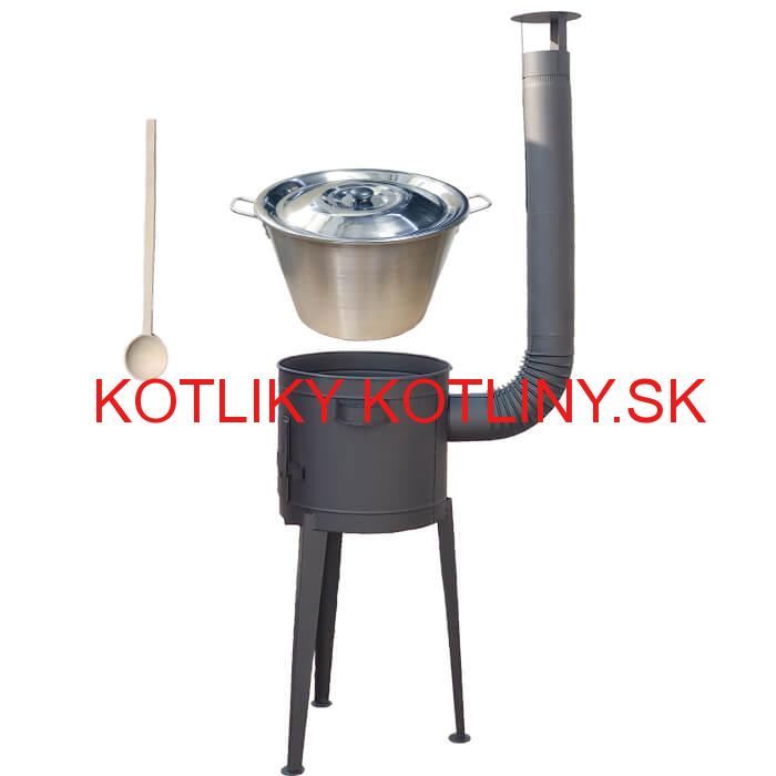 Nerezový kotol 40 L + vysoká kotlina 45 PLUS 600 (žiaruvzdorná farba)