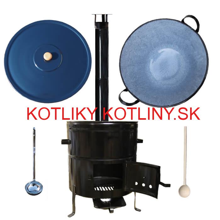 Smaltovaný kotol 50 L + kovová kotlina 50 cm BIG PARTY