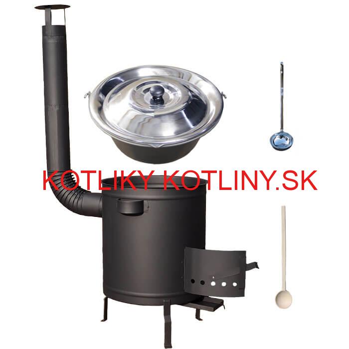 Nerezový kotlík 20 L (1,5 mm) + hrubostenná (1,5 mm) a žiaruvzdorná kotlina 42 PLUS 600