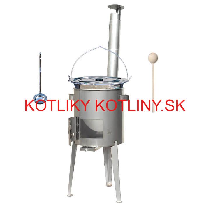 Antikorový kotlík 30 L (1,2 mm) + nerezová kotlina 45 cm LUXUS