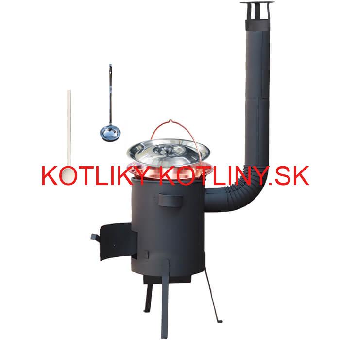 Medený kotlík 30 L (1,2 mm) + žiaruvzdorná kotlina 45 PLUS 600 4 MM
