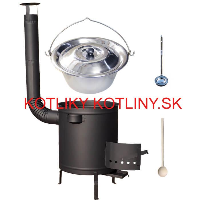 Nerezový kotlík 30 L (1,2 mm) + hrubostenná (1,5 mm) a žiaruvzdorná kotlina 45 PLUS 600