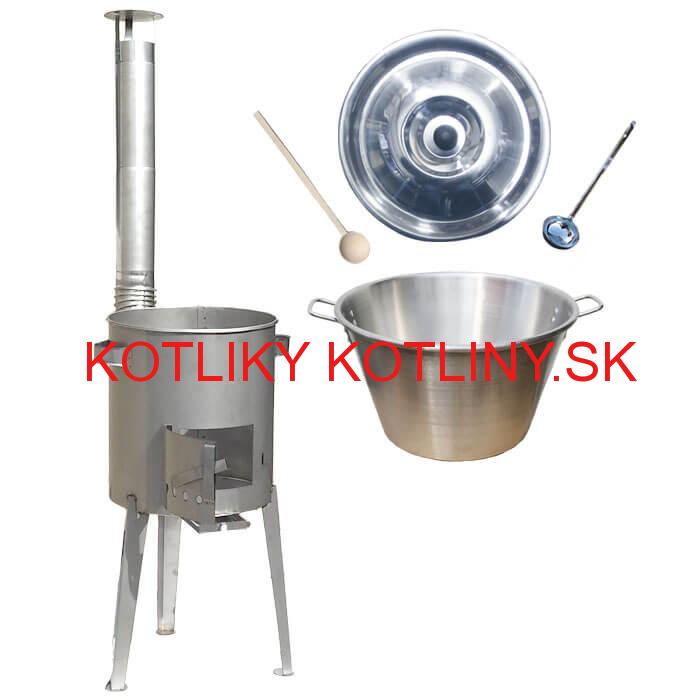 Nerezový kotol 40 L (1,2 mm) + nerezová kotlina 45 cm LUXUS