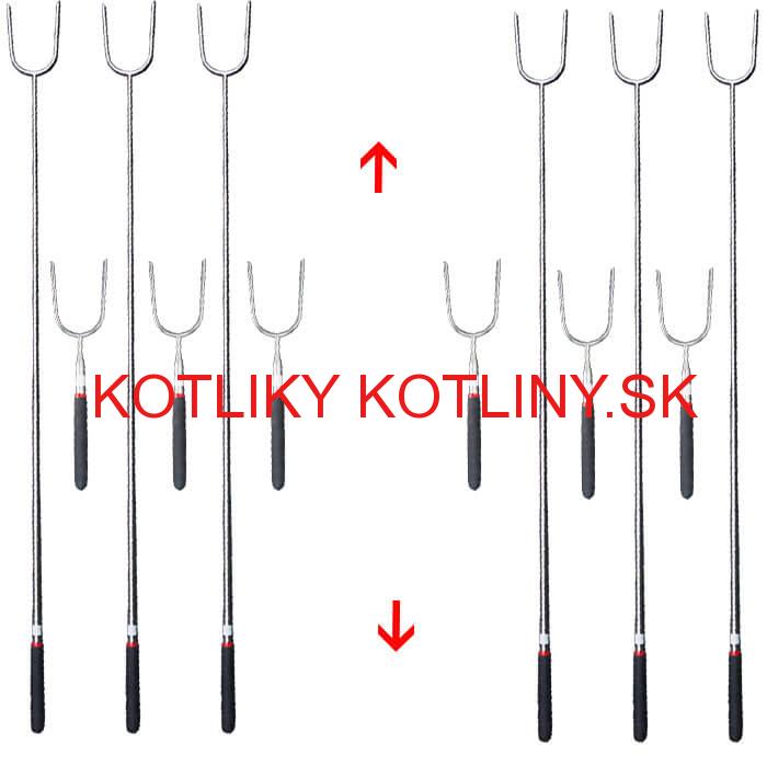 Vidličky na opekanie 24,5 cm - 84,5 cm – teleskopické 12 ks