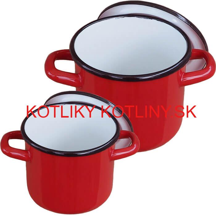 Smaltované hrnce s pokrievkami 1 L + 3 L Classic