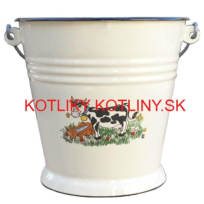 Smaltované vedro 5 L DECOR Kravička