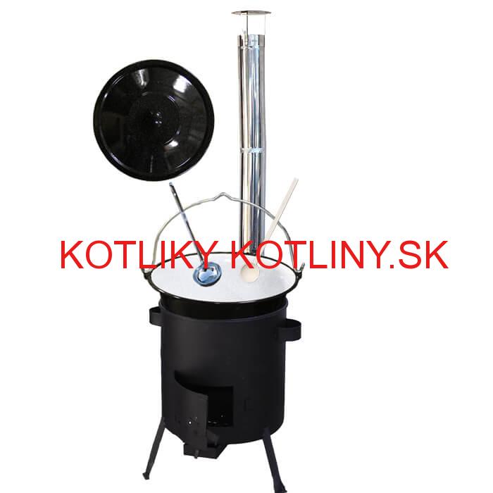 Smaltovaný kotlík 25 L + žiaruvzdorná kotlina (1 mm) 42 PLUS 600