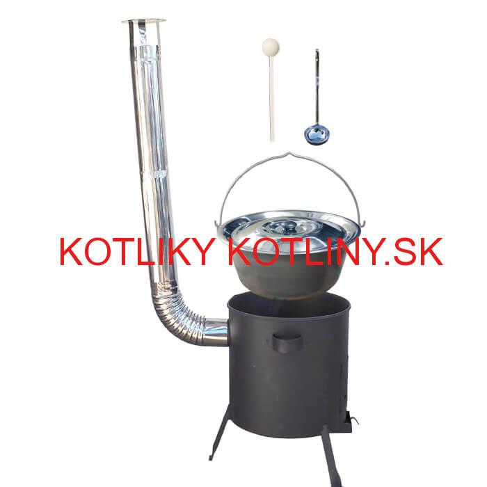 Železný kotlík 20 L (0,75 mm) + žiaruvzdorná kotlina (1 mm) 42 PLUS 600