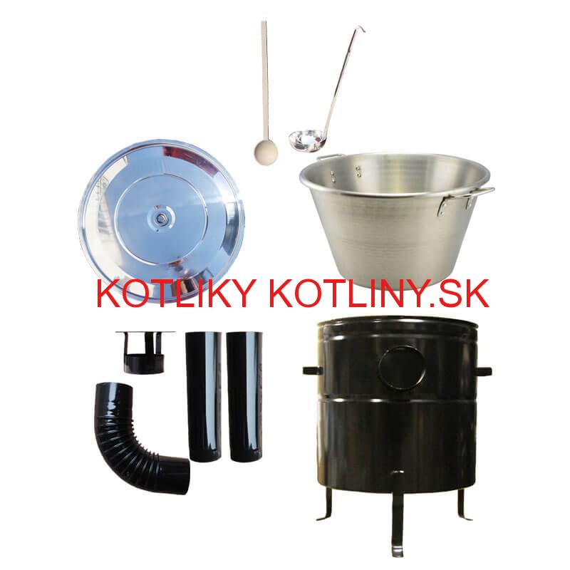 Nerezový kotol 70 L + kovová kotlina 56 cm BIG PARTY